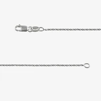 Made Italy Womens Sterling Silver 18 Inch Box Chain Necklace