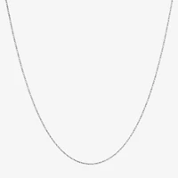 Made Italy Womens Sterling Silver 18 Inch Box Chain Necklace