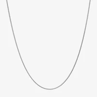 Made Italy Sterling Silver 18 - 24 Inch Solid Wheat Chain Necklace