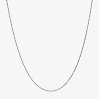 Made Italy Sterling Silver 18 - 24 Inch Solid Wheat Chain Necklace