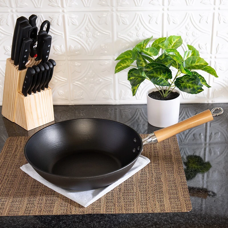 Joyce Chen Cast Iron 14" Stir Fry Pan