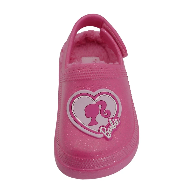Barbie Faux Fur Toddler Girls Round Closed Toe Clogs