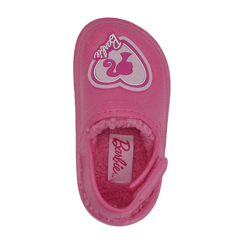 Barbie Faux Fur Toddler Girls Round Closed Toe Clogs