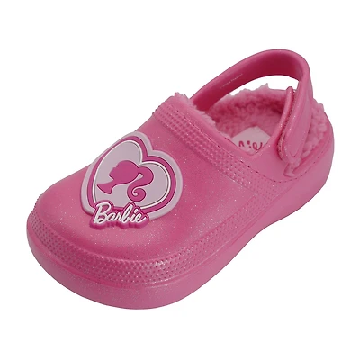 Barbie Faux Fur Toddler Girls Round Closed Toe Clogs