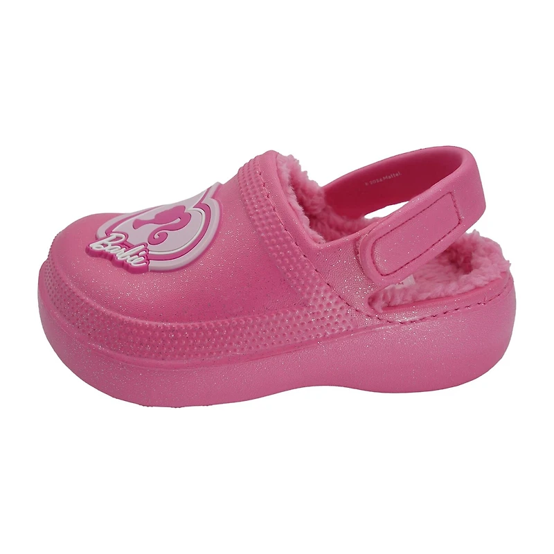 Barbie Faux Fur Toddler Girls Round Closed Toe Clogs