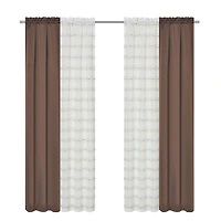 Achim Rod Pocket Room Darkening Set of 4 Curtain Panel