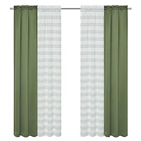 Achim Rod Pocket Room Darkening Set of 4 Curtain Panel