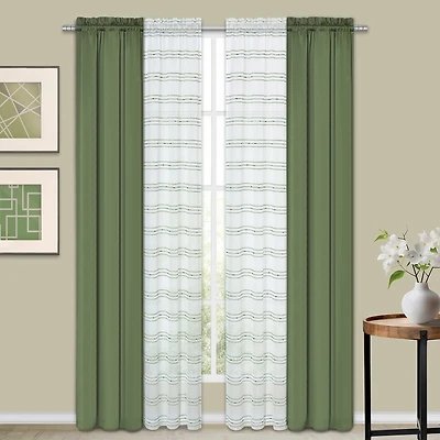 Achim Rod Pocket Room Darkening Set of 4 Curtain Panel