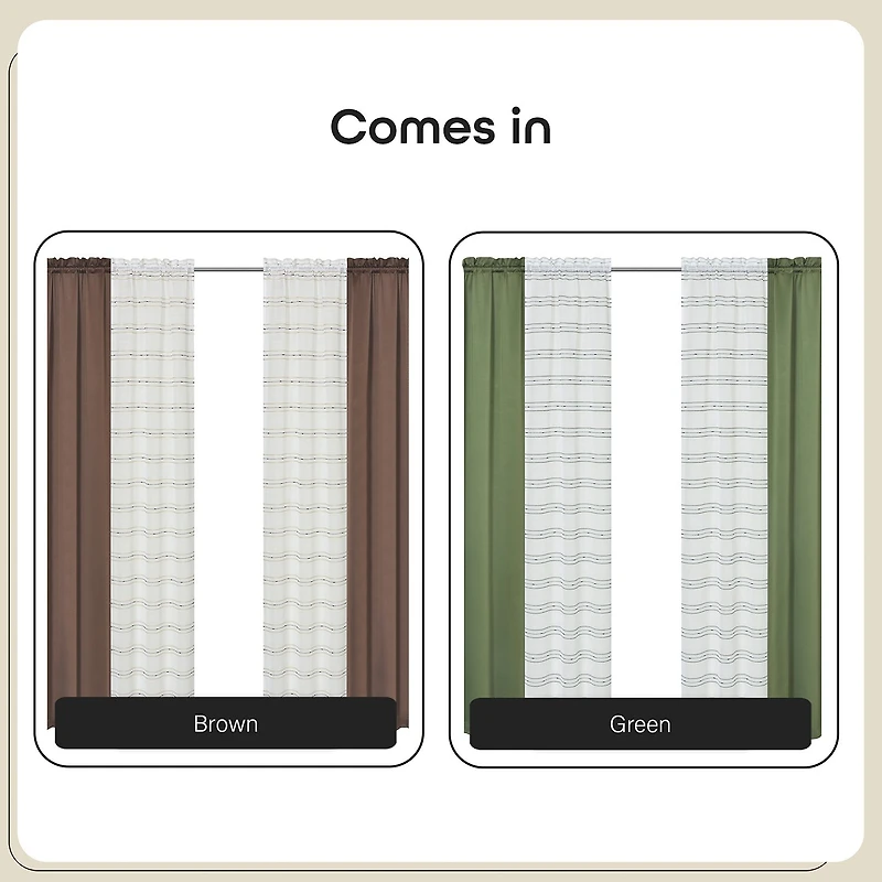 Achim Rod Pocket Room Darkening Set of 4 Curtain Panel