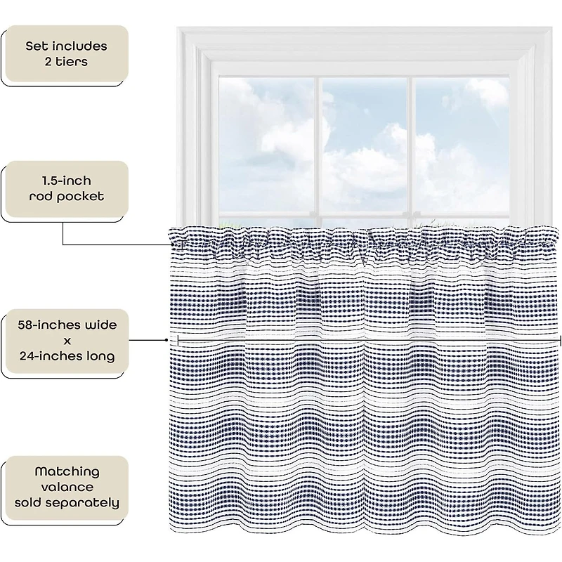 Achim 2-pc. Rod Pocket Window Tier