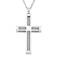 Mens Stainless Steel Cross Pendant