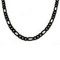 Mens Black Stainless Steel Chain Necklace