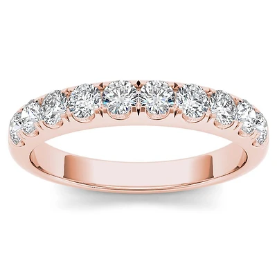 Womens 2.5MM 3/4 CT. T.W. Natural White Diamond 14K Gold Wedding Band