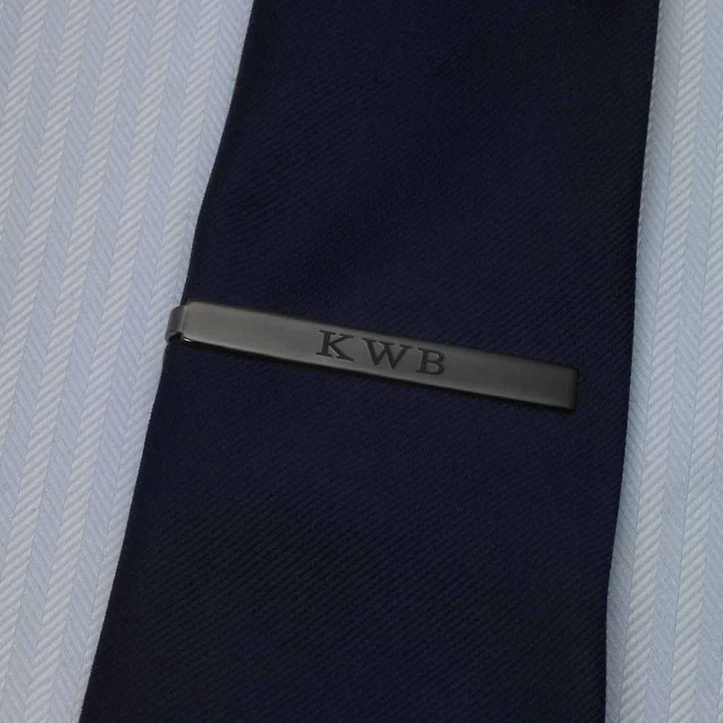Personalized Gunmetal Tie Bar
