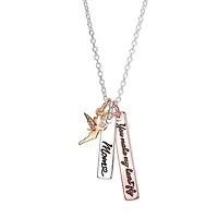Disney Classics Mom Womens Crystal Pure Silver Over Brass 16 Inch Pendant Necklace