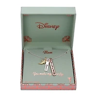 Disney Classics Mom Womens Crystal Pure Silver Over Brass 16 Inch Pendant Necklace