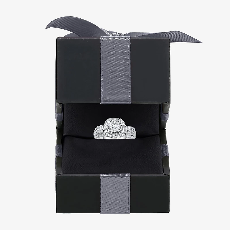 Love Lives Forever (I / I1) Womens 1 CT. T.W. Lab Grown White Diamond 10K Gold Bridal Set