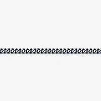 Mens Stainless Steel Inch Curb Chain Necklace