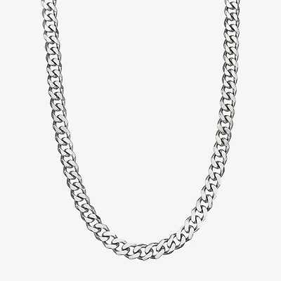 Mens Stainless Steel 22" 11mm Beveled Curb Chain