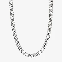 Mens Stainless Steel 22" 11mm Beveled Curb Chain