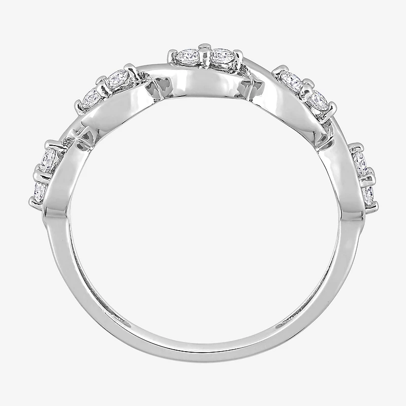 Womens / CT. T.W. Lab Created White Moissanite Sterling Silver Wedding Band