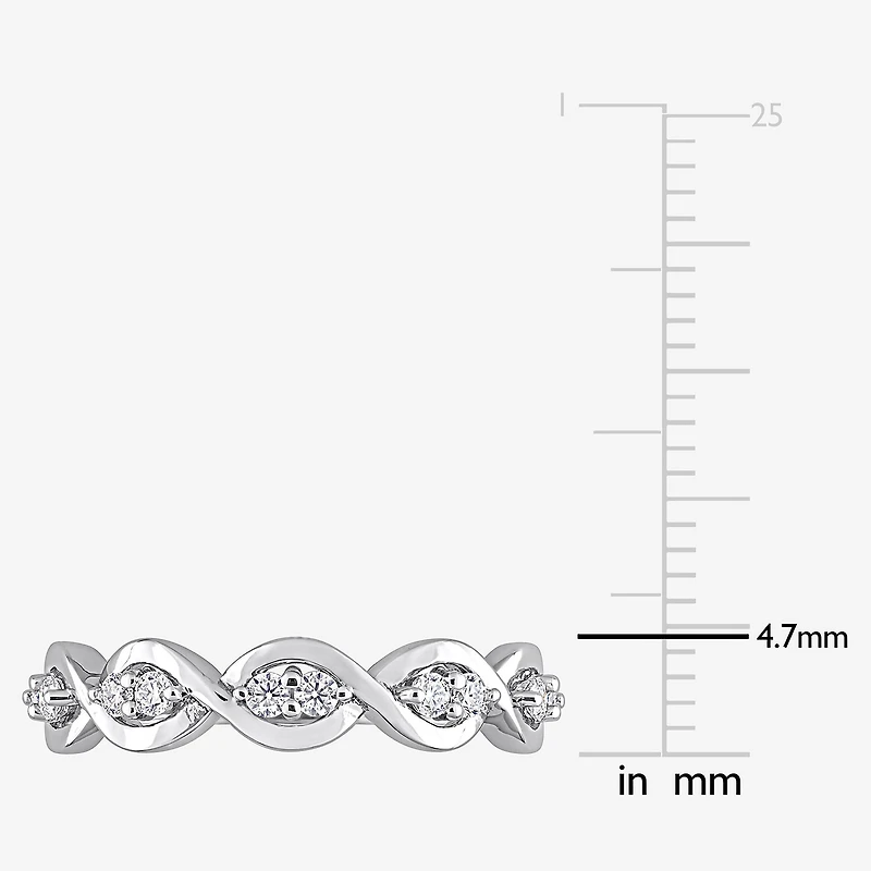 Womens / CT. T.W. Lab Created White Moissanite Sterling Silver Wedding Band