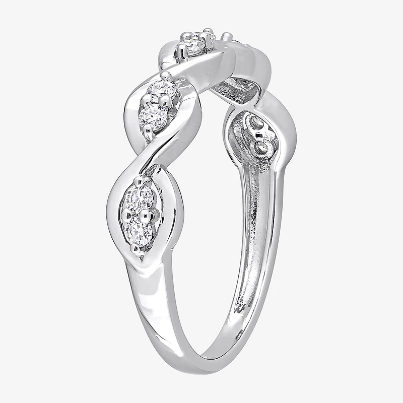 Womens / CT. T.W. Lab Created White Moissanite Sterling Silver Wedding Band