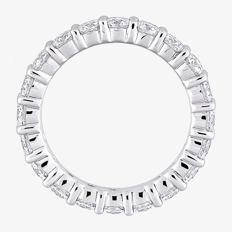 Womens 3MM 2 1/2 CT. T.W. Lab Created White Moissanite Sterling Silver Eternity Wedding Band