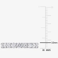 Womens 3MM 2 1/2 CT. T.W. Lab Created White Moissanite Sterling Silver Eternity Wedding Band
