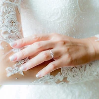 Womens Lab Created White Moissanite Sterling Silver 3-Stone Engagement Ring