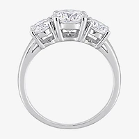 Womens 2 1/4 CT. T.W. Lab Created White Moissanite Sterling Silver 3-Stone Engagement Ring