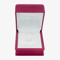 Sparkle Allure Womens Cubic Zirconia Pure Silver Over Brass Round Bypass  Band