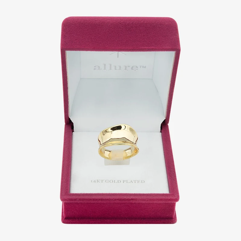 Sparkle Allure Womens 6MM 14K Gold Over Brass Band