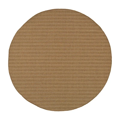 Covington Home Kehlani Tonal Stripe 7'10"X7'10" Indoor Outdoor Round Area Rug