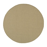 Covington Home Kehlani Flat Woven Solid 7'10"X7'10" Indoor Outdoor Round Area Rug
