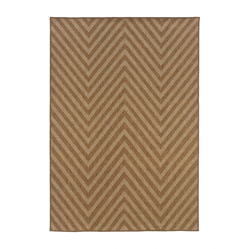 Covington Home Kehlani Chevron Stripe Indoor Outdoor Rectangular Area Rug