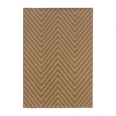 Covington Home Kehlani Chevron Stripe Indoor Outdoor Rectangular Area Rug