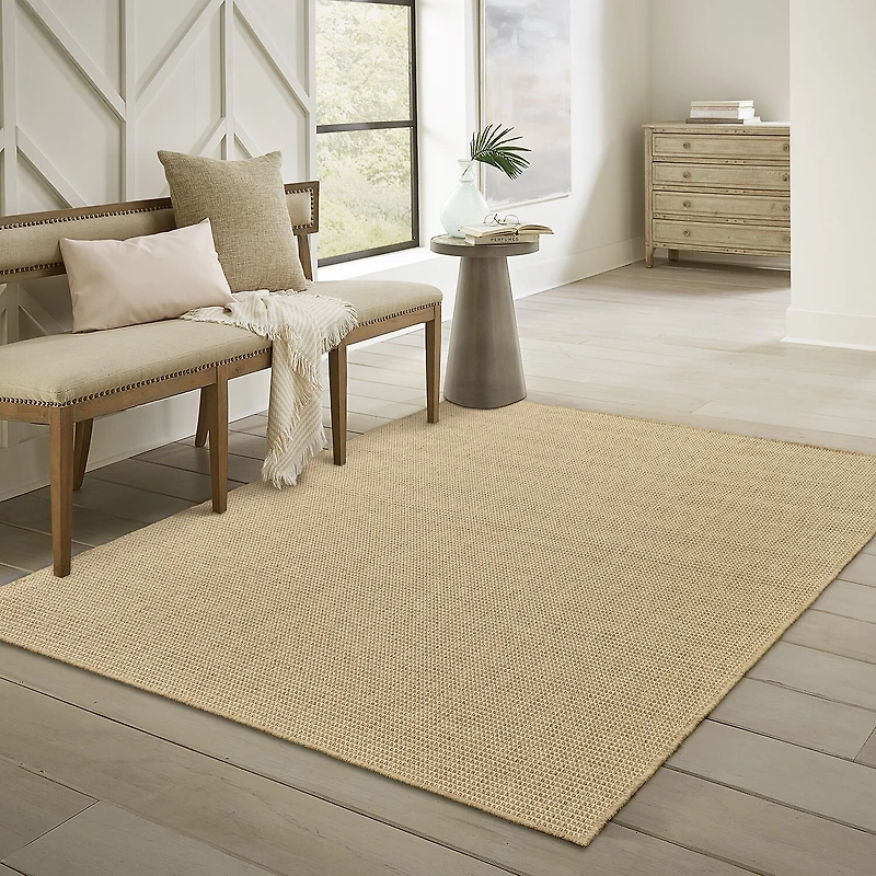 Covington Home Kehlani Flat Woven Solid Indoor Outdoor Rectangular Area Rug