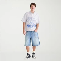 AEROPOSTALE Ford Mens Short Sleeve Regular Fit Button-Down Shirt