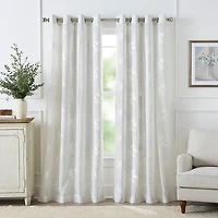 Martha Stewart Soriah Grommet Top Sheer Single Curtain Panel