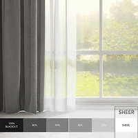 Martha Stewart Soriah Grommet Top Sheer Single Curtain Panel