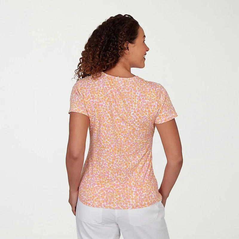 Hearts Of Palm Womens V Neck Short Sleeve T-Shirt