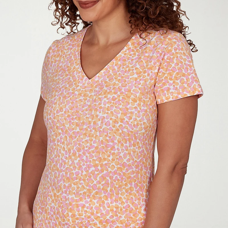 Hearts Of Palm Womens V Neck Short Sleeve T-Shirt