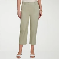 Hearts Of Palm Womens Straight Mid Rise Capri Pant