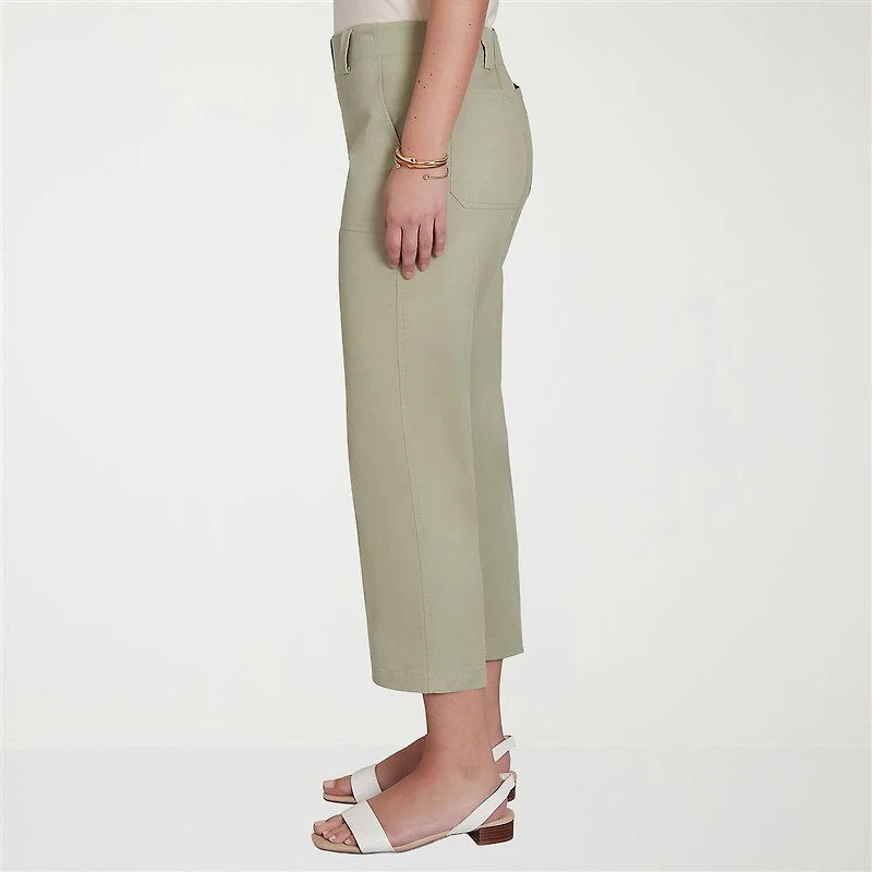 Hearts Of Palm Womens Straight Mid Rise Capri Pant