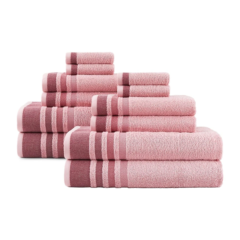 Home Expressions Stripe 12-pc. Bath Towel Set