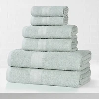 SUPERIOR® Eco-Friendly Cotton 6-pc. Quick Dry Bath Towel Set