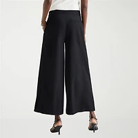 Worthington Womens Tall Wide Leg High Rise Cropped Pant