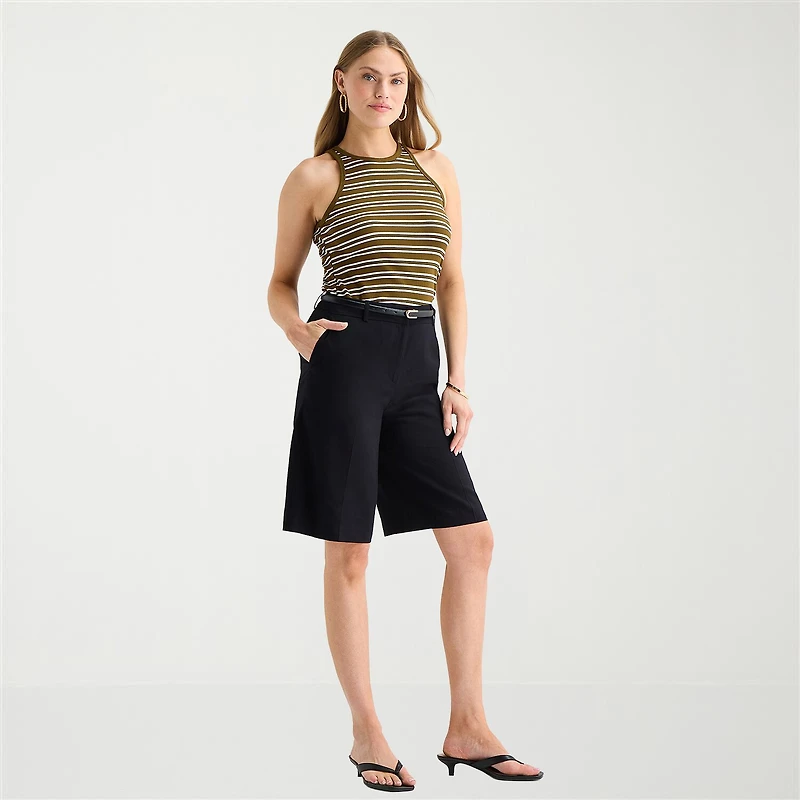 Worthington Womens 12" High Rise Tall Bermuda Short