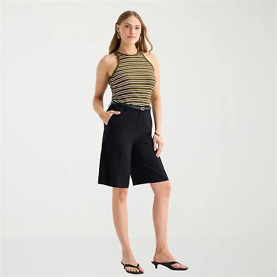 Worthington Womens 12" High Rise Tall Bermuda Short